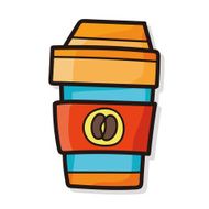 take away coffee color doodle N2