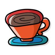 hot coffee color doodle N6