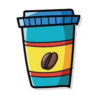 take away coffee color doodle N3