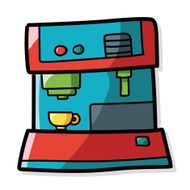 coffee machine color doodle N7