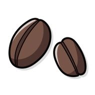 coffee bean color doodle N10
