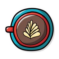 hot coffee color doodle N8