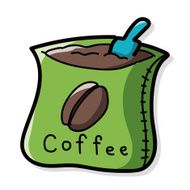 coffee bean color doodle N12