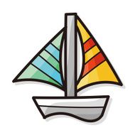 boat color doodle