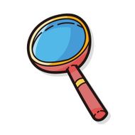 Magnifying glass color doodle