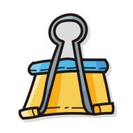 stationery clip color doodle