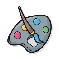 Palette color doodle