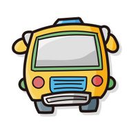 school bus color doodle