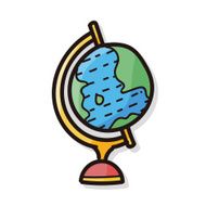 globe color doodle