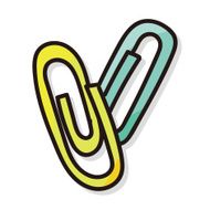 stationery clip color doodle N2