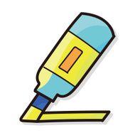 stationery marker color doodle
