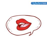 balloon sexy lips cartoon vector illustration N3