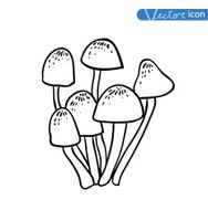 mushrooms set icons vector illustration N7