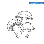 mushrooms set icons vector illustration N9