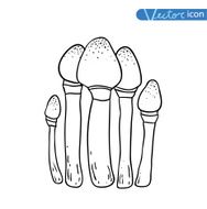 mushrooms set icons vector illustration N14