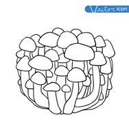 mushrooms set icons vector illustration N16