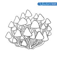 mushrooms set icons vector illustration N18