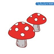 mushrooms set icons vector illustration N21