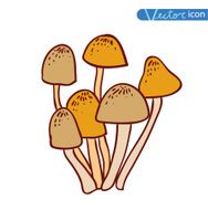 mushrooms set icons vector illustration N22