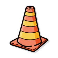 Triangular cone color doodle