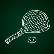 Simple doodle of a tennis racket N6