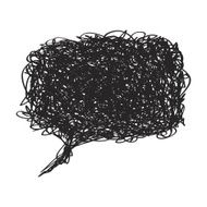 Simple doodle of a speech bubble N22