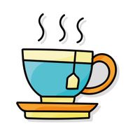 hot tea color doodle
