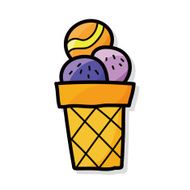 ice cream color doodle