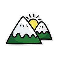 mountain color doodle