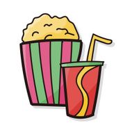 pop corn color doodle