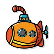 submarine color doodle