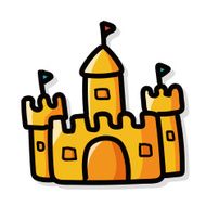 castle color doodle