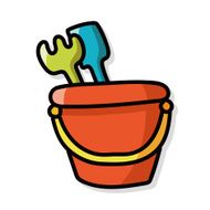 sand bucket color doodle