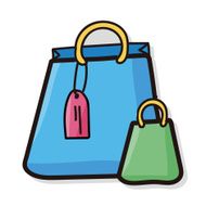 shopping bag color doodle N2