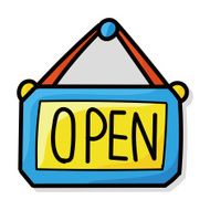 open sign color doodle N2
