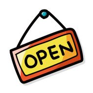 open sign color doodle N3