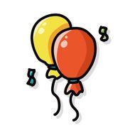 balloon color doodle