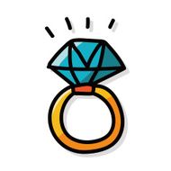 diamond ring color doodle
