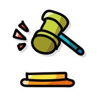 Gavel color doodle