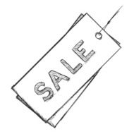 Vector Single Sketch Sale Tag N2