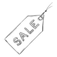 Vector Single Sketch Sale Tag N6