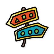 road sign color doodle N3