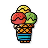 ice cream color doodle N2