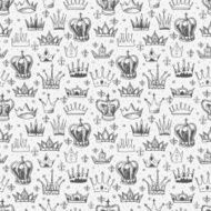 Seamless background with crowns