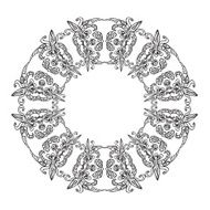 Abstract zentangle frame
