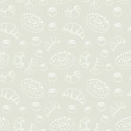 Cute seamless pattern with different sweets N2