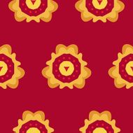 Flower vector seamless pattern