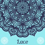 Background with hand drawn ornamental round lace doily