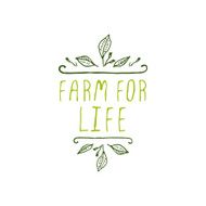 Farm for life - product label on white background