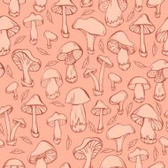 Pattern with mushrooms